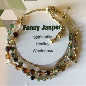 Love This Life Fancy Jasper 3 Strand Brace…